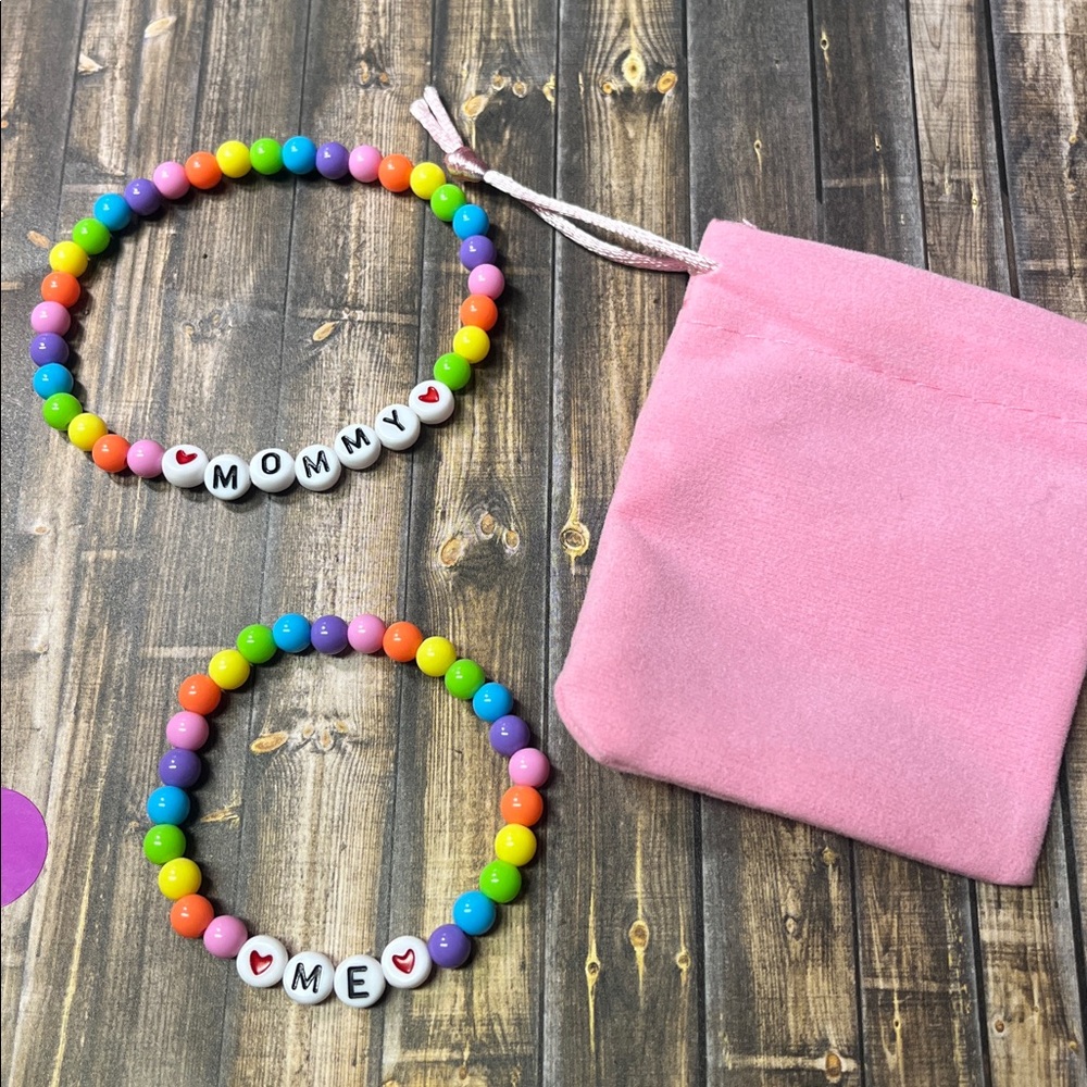 5for$10 Matching Mommy And Me Bead Bracelet Mother Daughter Accessories NWT